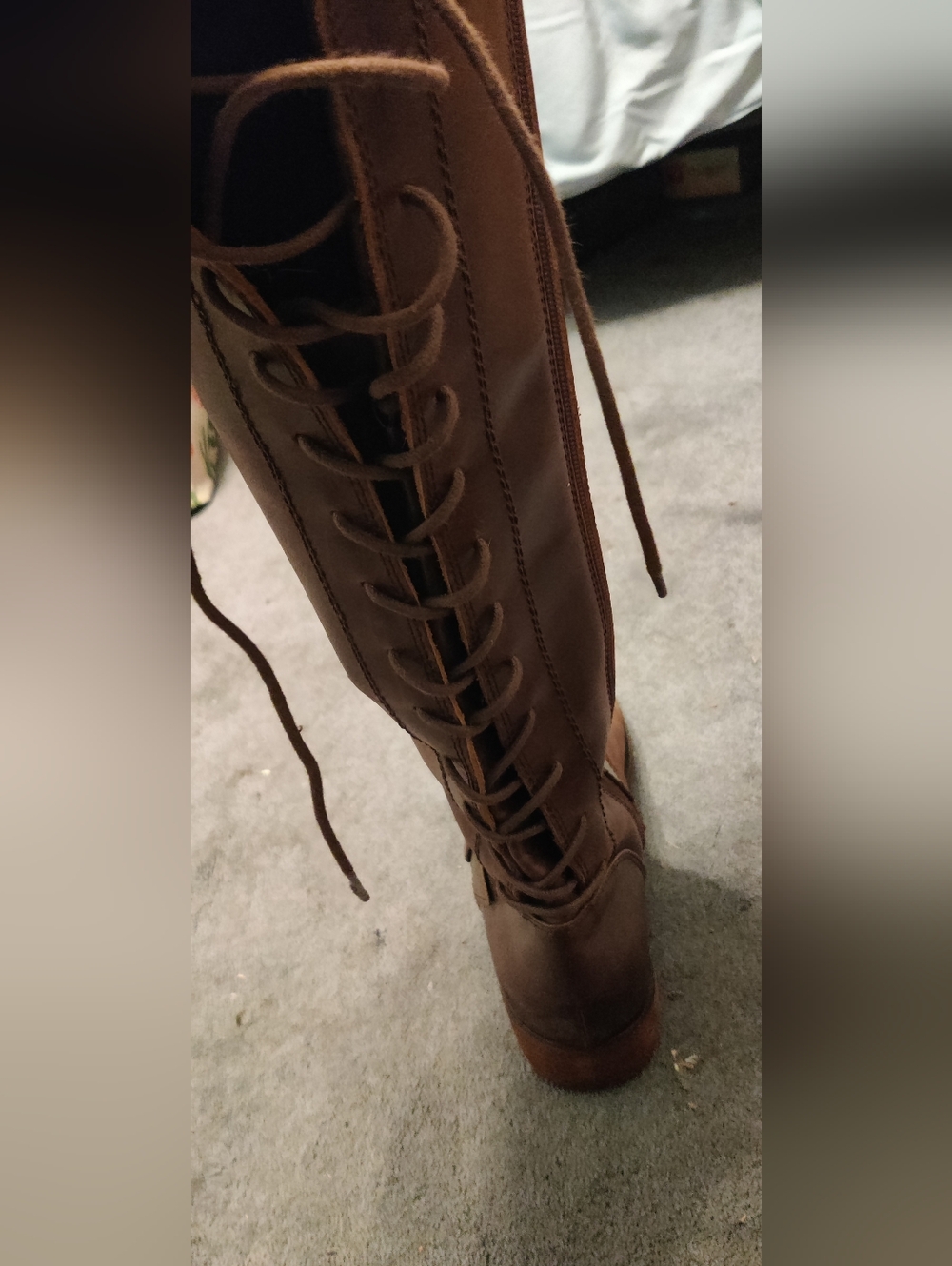 Sofft Sharnell Boots Brown Women's Size 9 Lace Up Back Leather Tall - Picture 7 of 14
